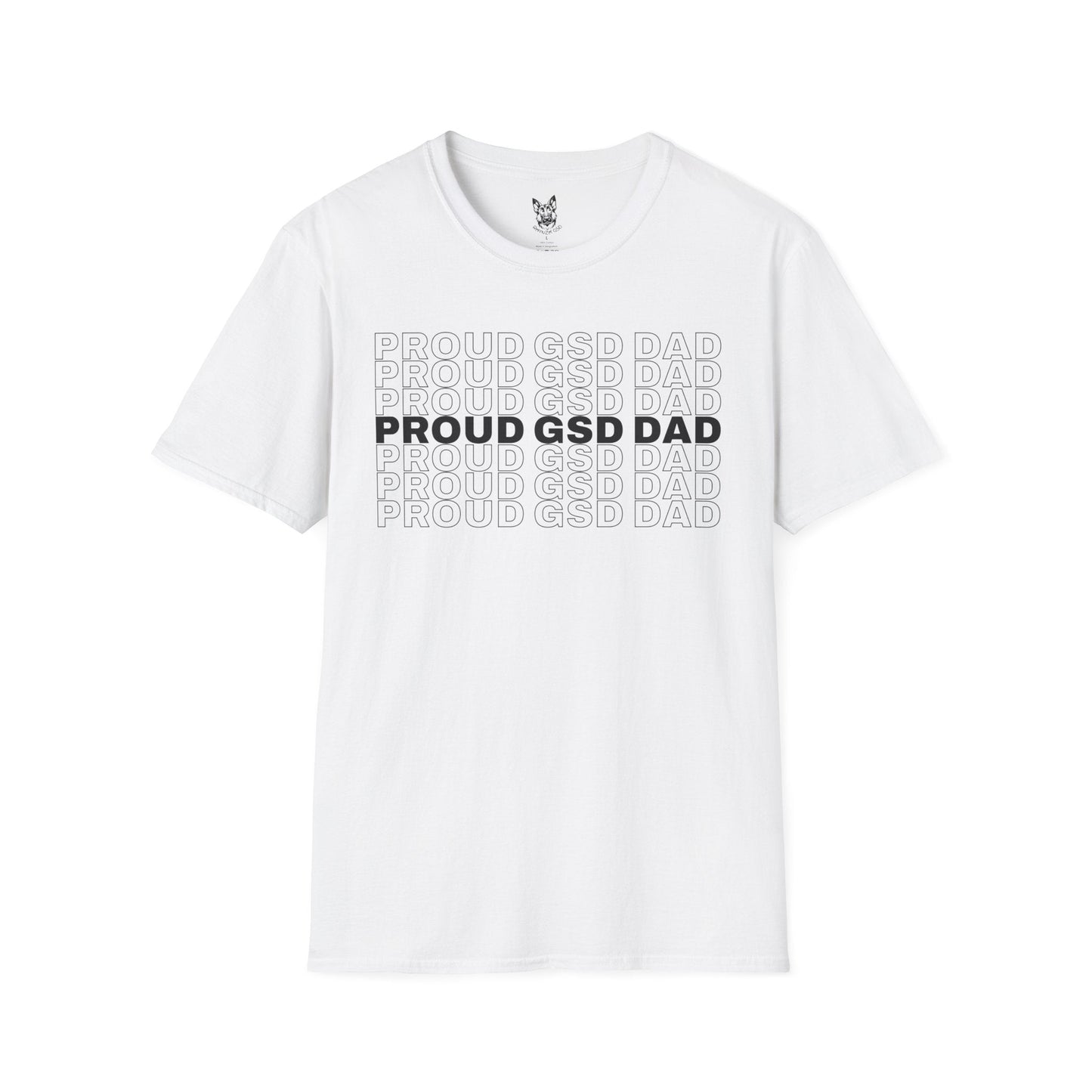 T-Shirt White / S Proud GSD Dad – Bold German Shepherd T-Shirt (UK)