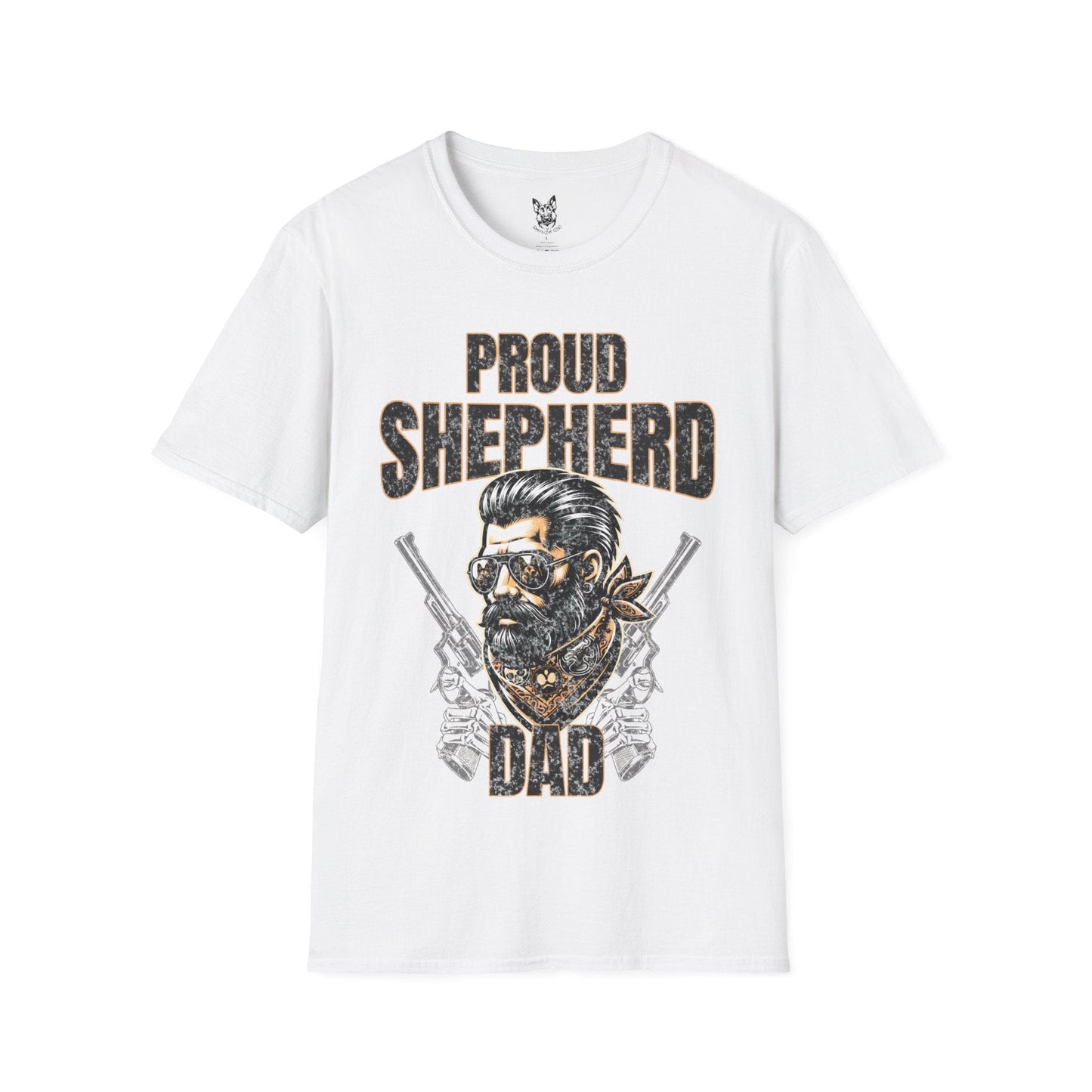 T-Shirt White / S Proud Shepherd Dad – Bold German Shepherd T-Shirt (UK)