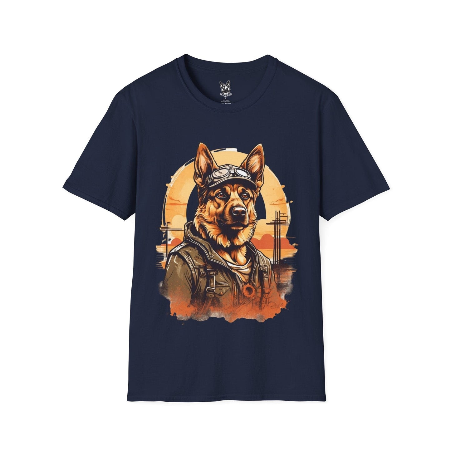 T-Shirt Navy / S Road Warrior – Rugged German Shepherd T-Shirt (UK)