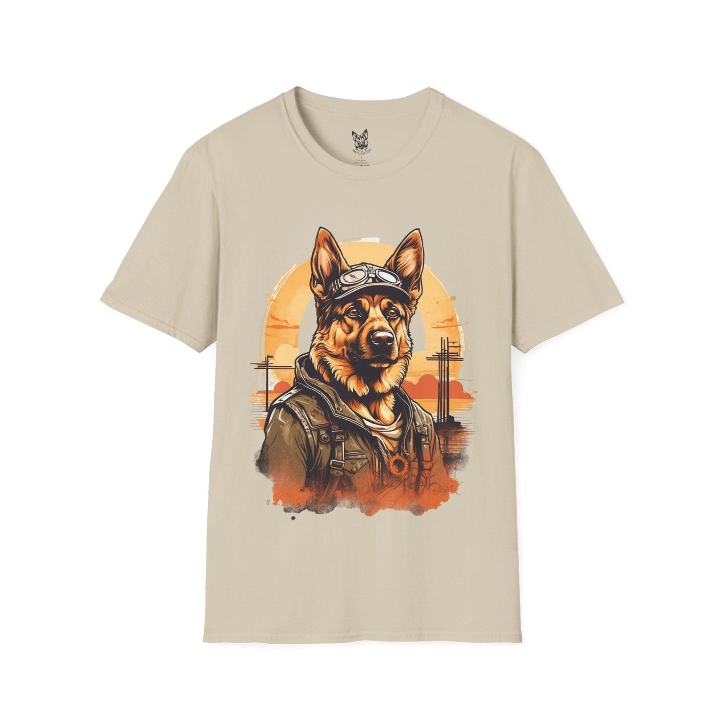 T-Shirt Sand / S Road Warrior – Rugged German Shepherd T-Shirt (UK)