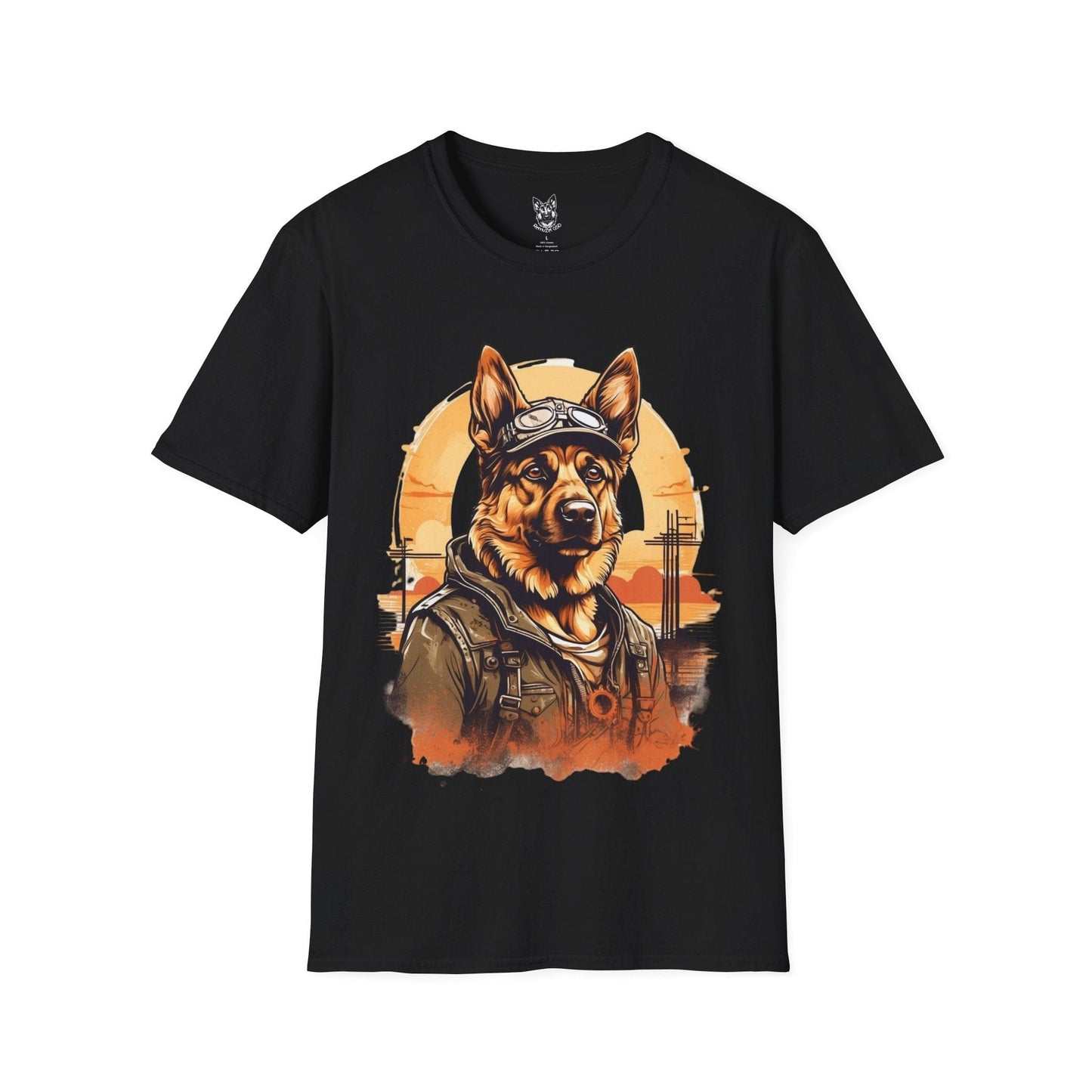 T-Shirt Black / S Road Warrior – Rugged German Shepherd T-Shirt (UK)
