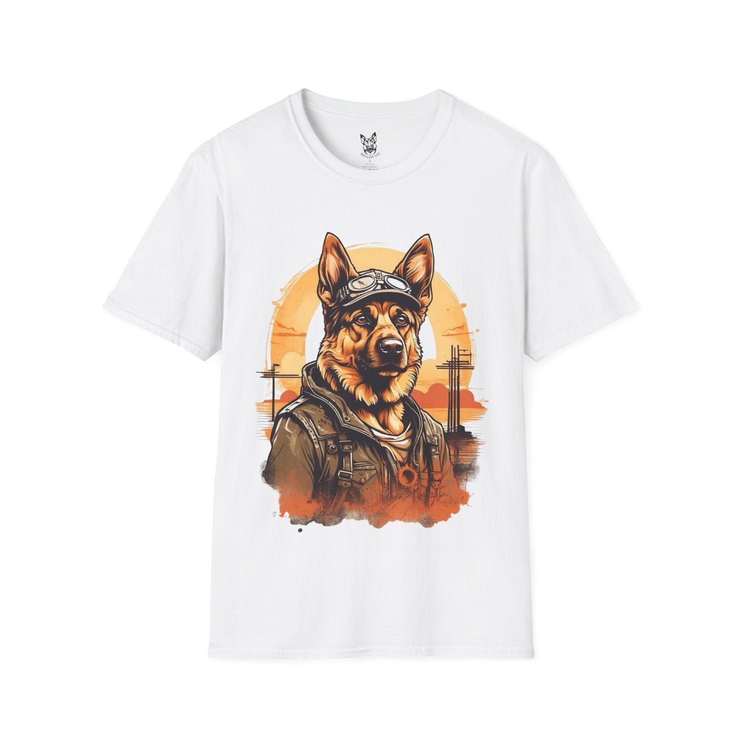 T-Shirt White / S Road Warrior – Rugged German Shepherd T-Shirt (UK)