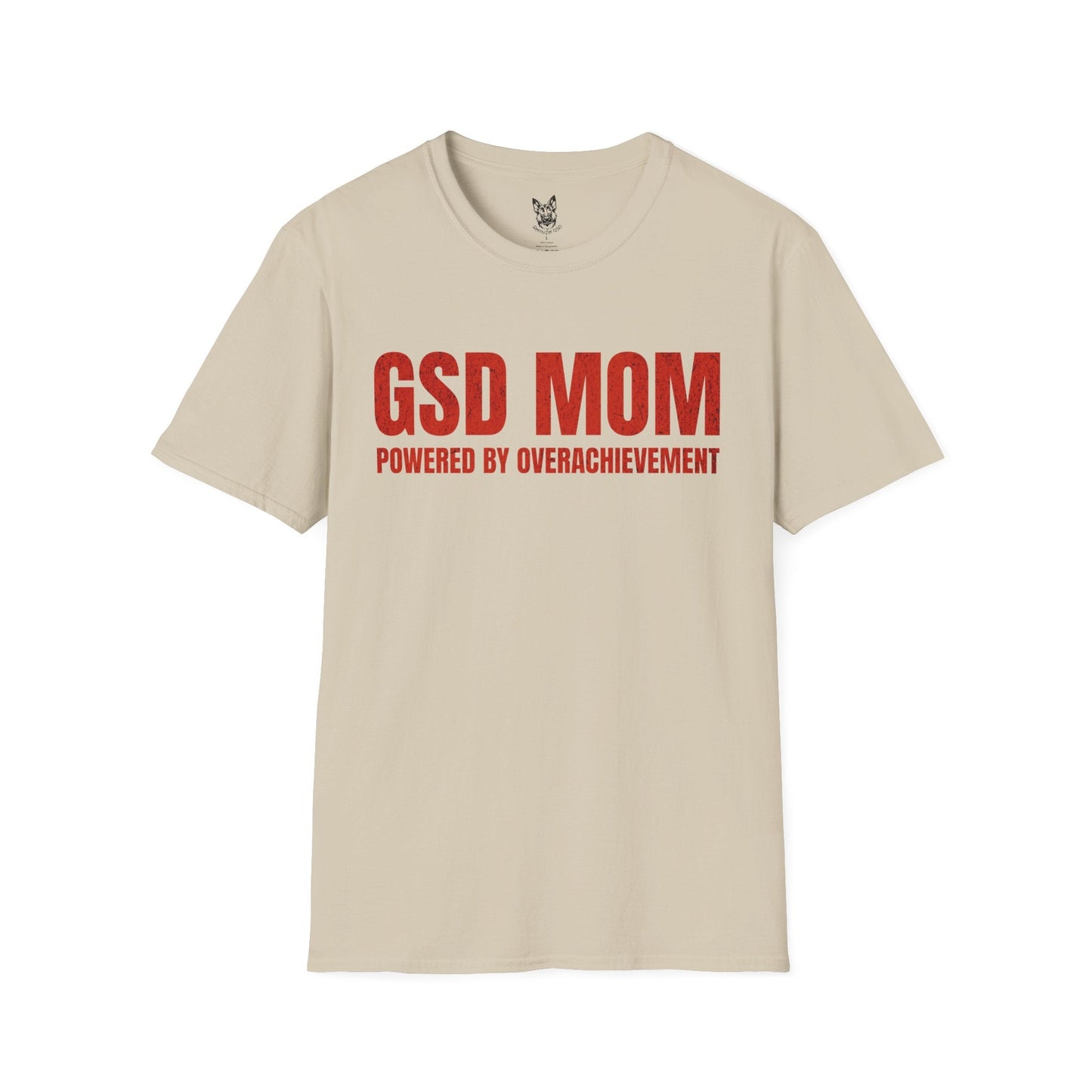 T-Shirt Sand / S Runs on Overachievement – Proud German Shepherd T-Shirt (UK)