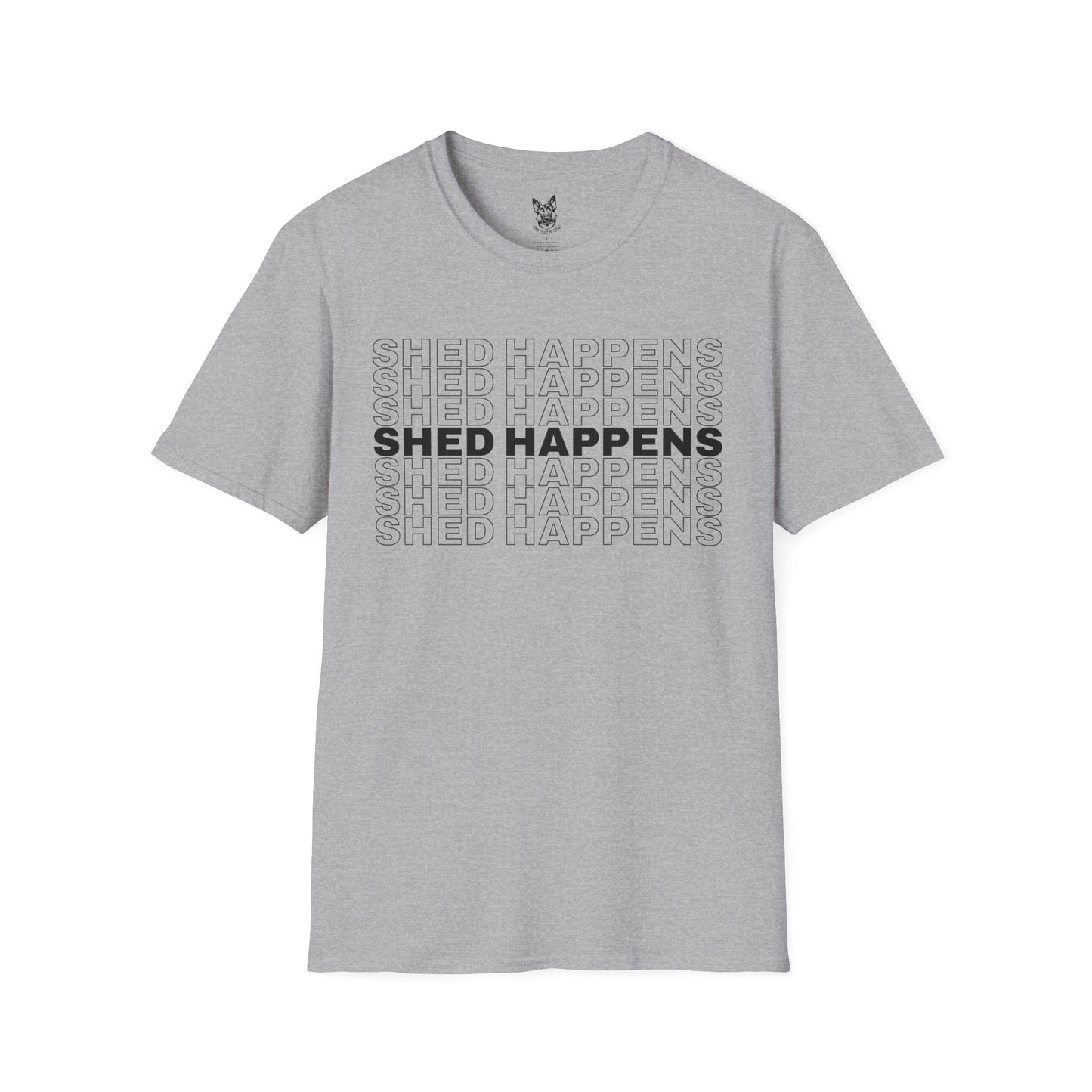 T-Shirt Sport Grey / S Shed Happens – Funny German Shepherd T-Shirt (UK)