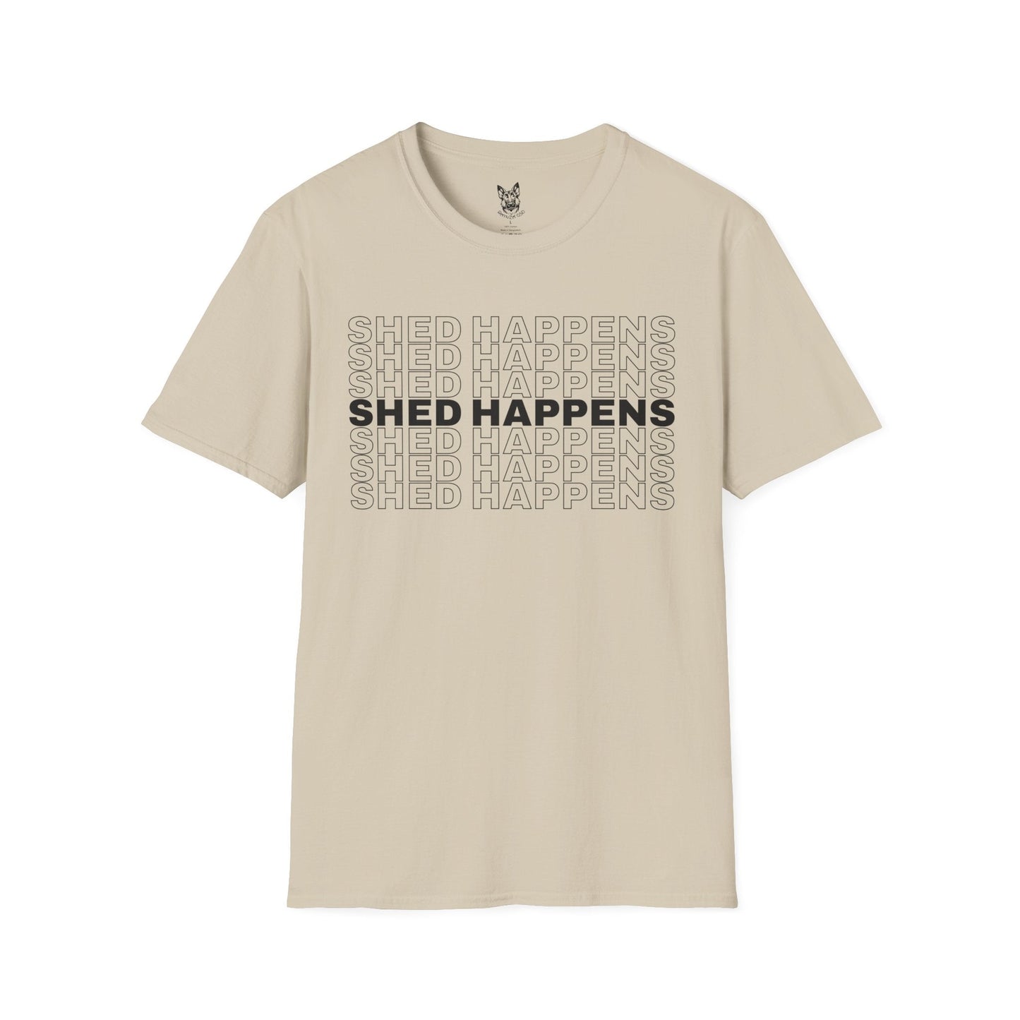 T-Shirt Sand / S Shed Happens – Funny German Shepherd T-Shirt (UK)