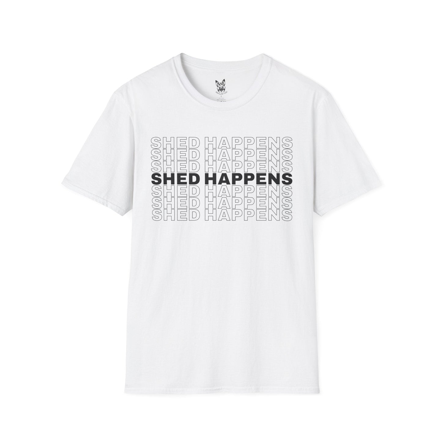 T-Shirt White / S Shed Happens – Funny German Shepherd T-Shirt (UK)