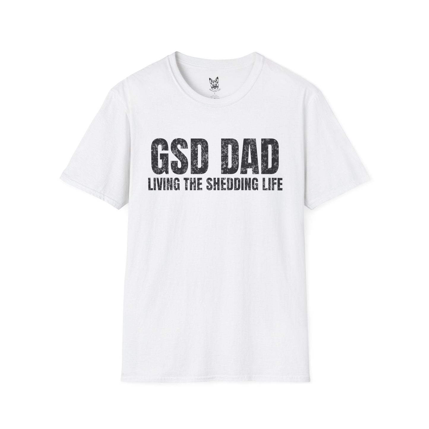 T-Shirt White / S Shedding Life, GSD Dad – Relatable German Shepherd T-Shirt (UK)