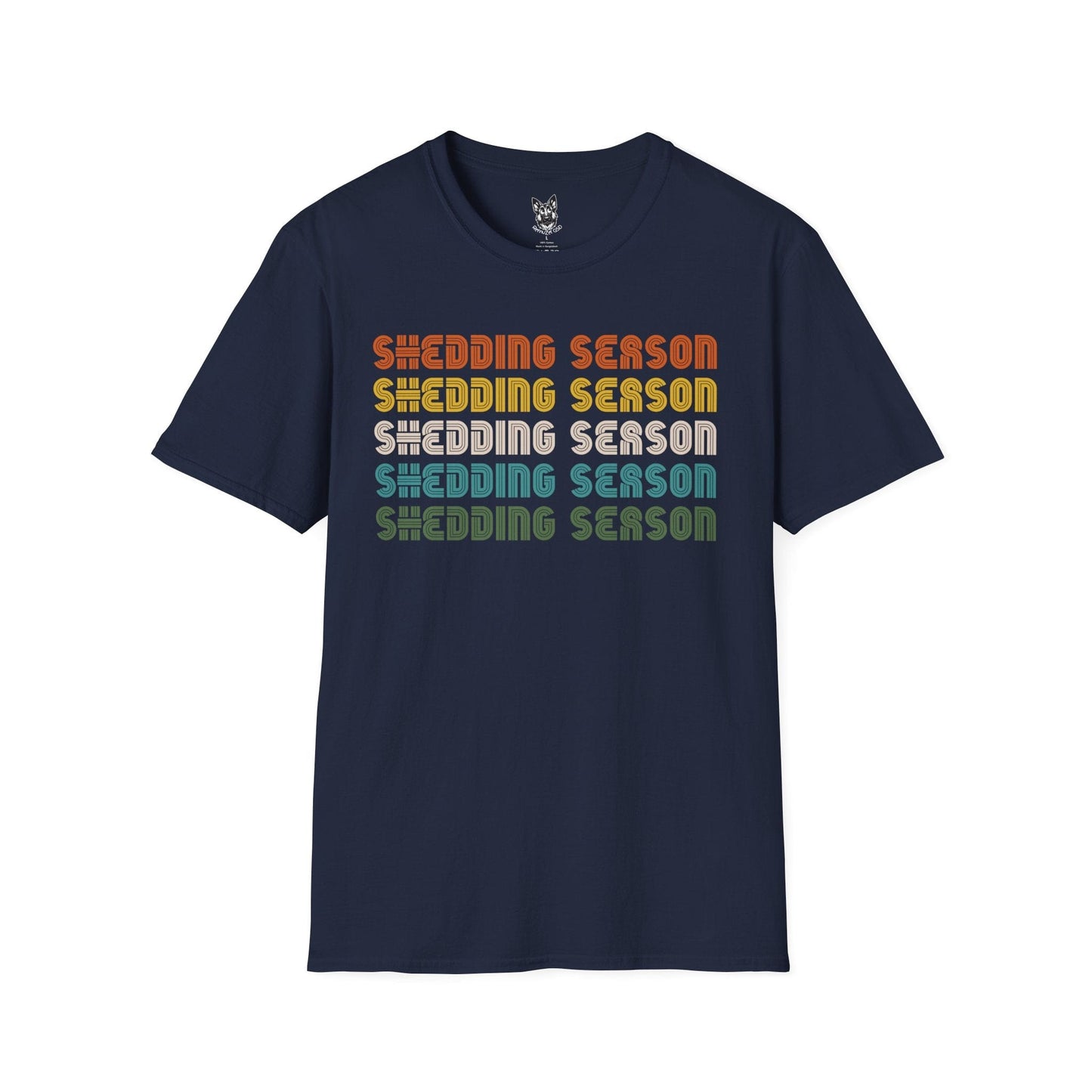 T-Shirt Navy / S Shedding Season – Funny German Shepherd T-Shirt (UK)