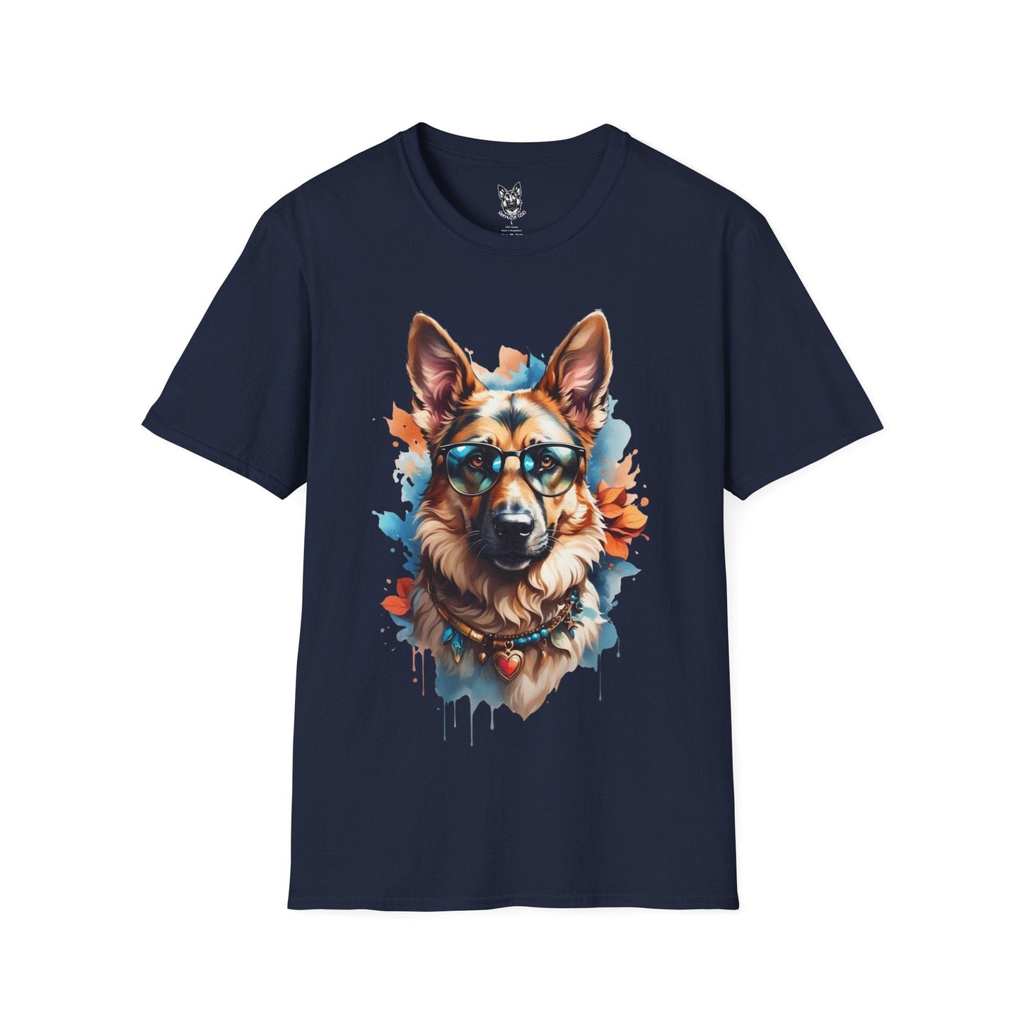 T-Shirt Navy / S Shepherd Chic – Aesthetic German Shepherd T-Shirt (UK)