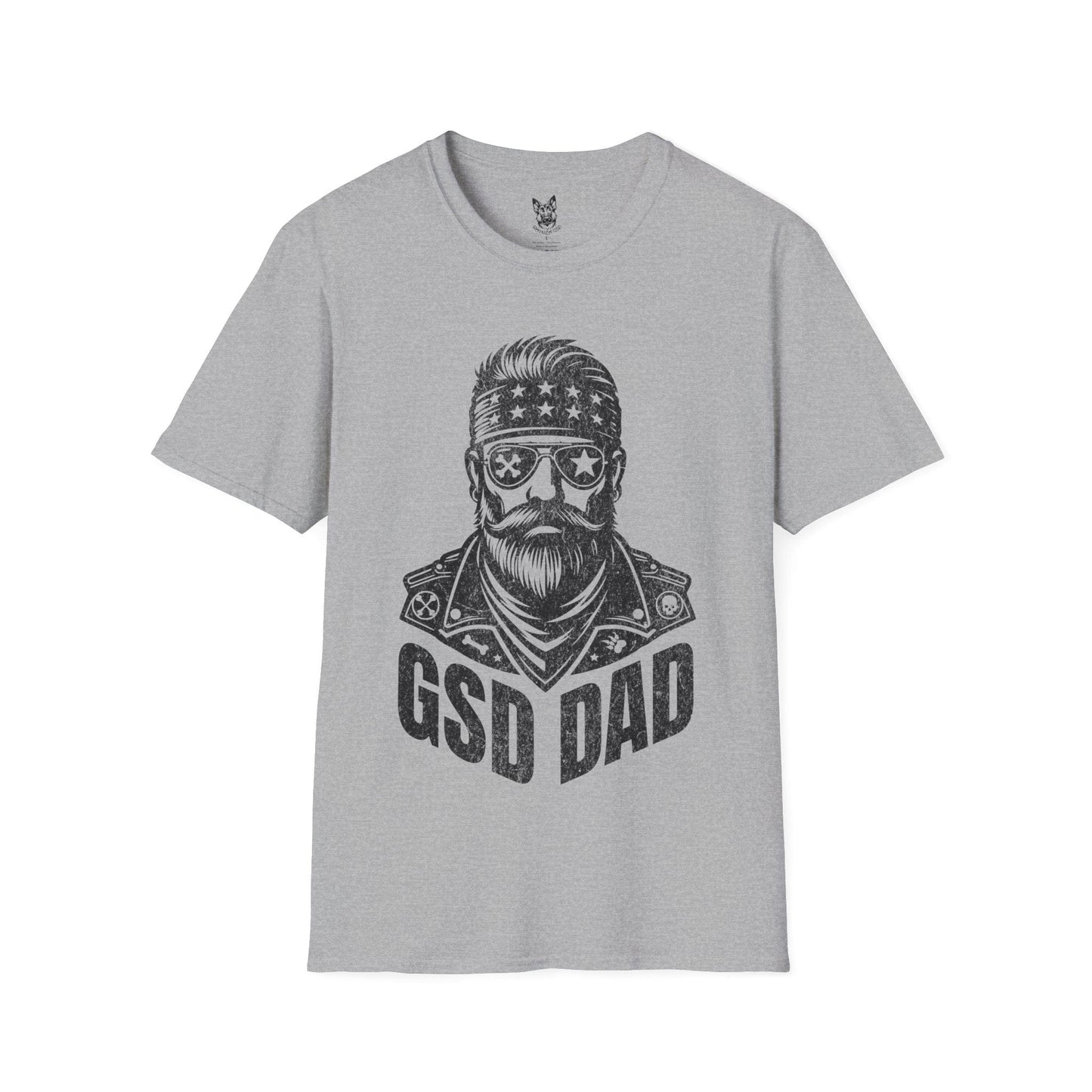 T-Shirt Sport Grey / S Shepherd Dad Rockstar – Iconic German Shepherd T-Shirt (UK)