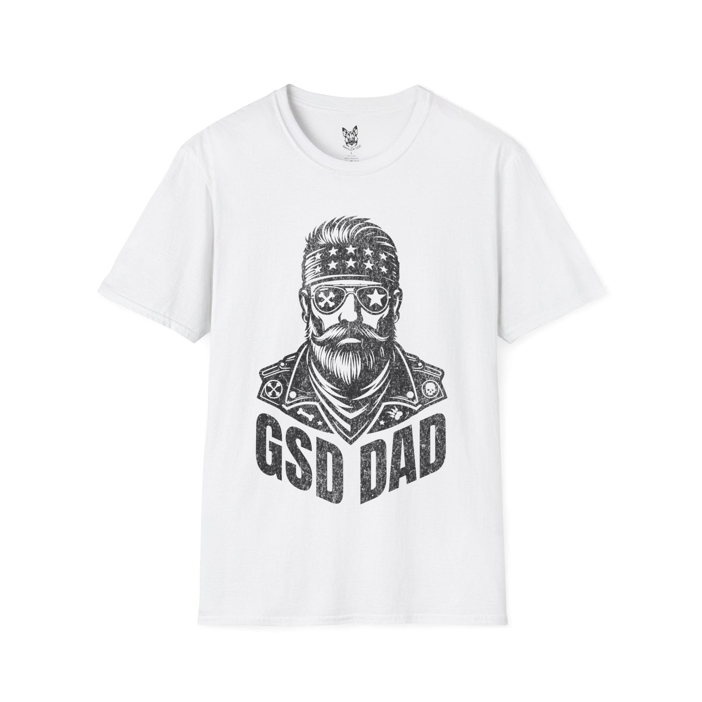T-Shirt White / S Shepherd Dad Rockstar – Iconic German Shepherd T-Shirt (UK)