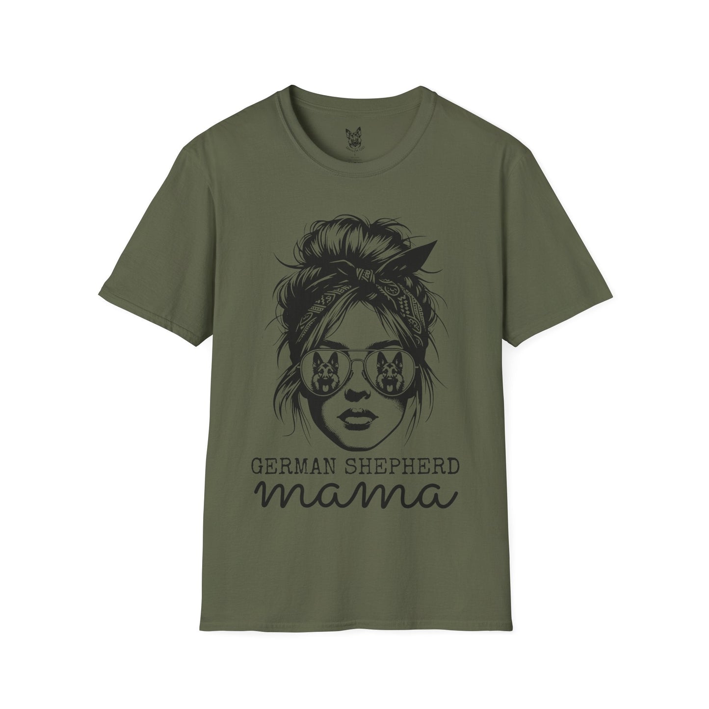 T-Shirt Military Green / S Shepherd Mama Energy – Sassy German Shepherd T-Shirt (UK)