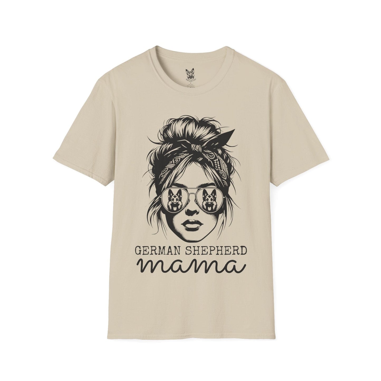 T-Shirt Sand / S Shepherd Mama Energy – Sassy German Shepherd T-Shirt (UK)