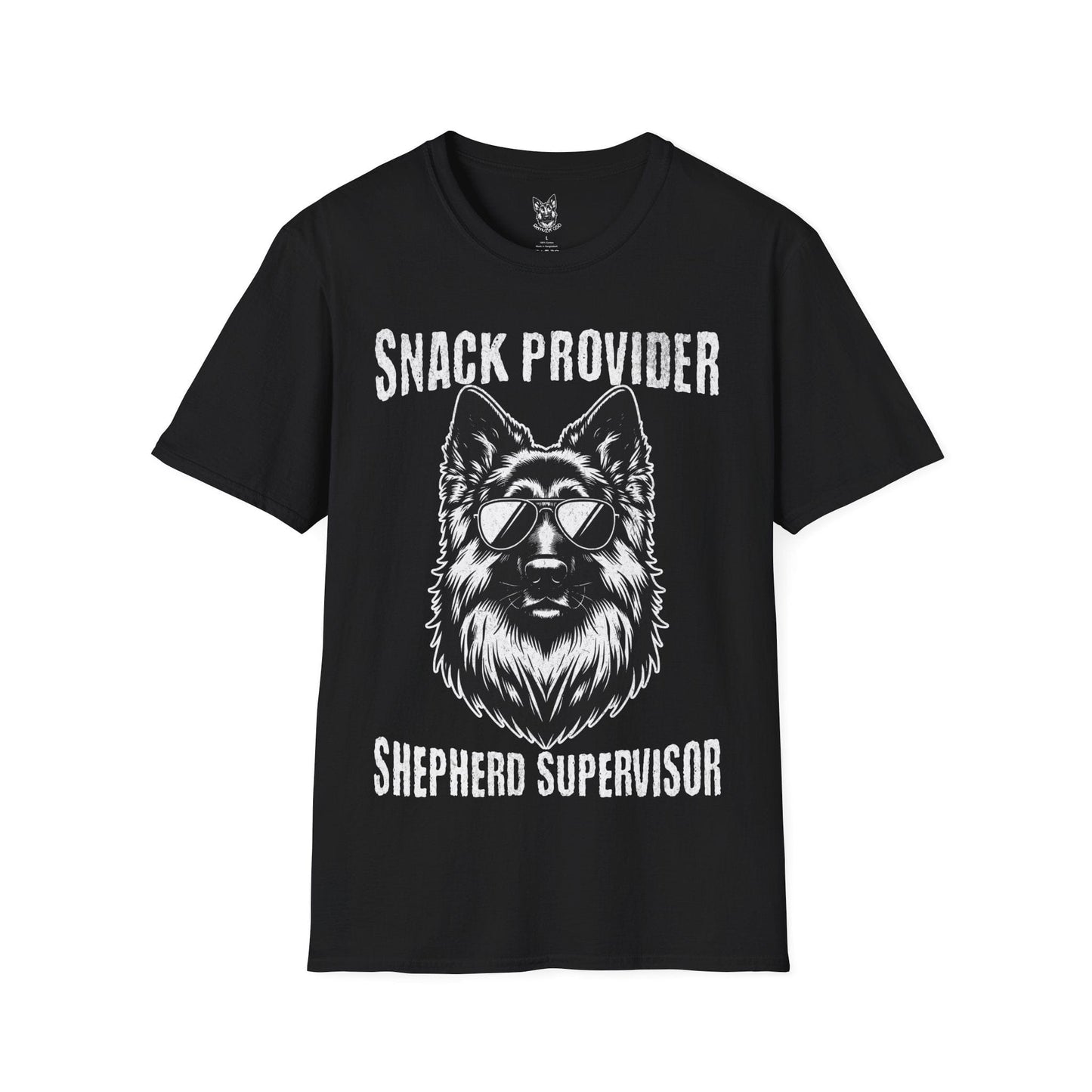 T-Shirt Black / S Snack Provider & Supervisor – Funny German Shepherd T-Shirt (UK)