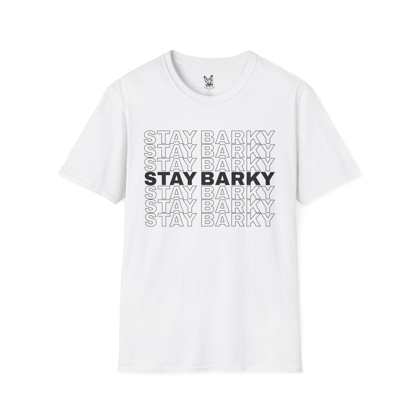 T-Shirt White / S Stay Barky – Funny German Shepherd T-Shirt (UK)