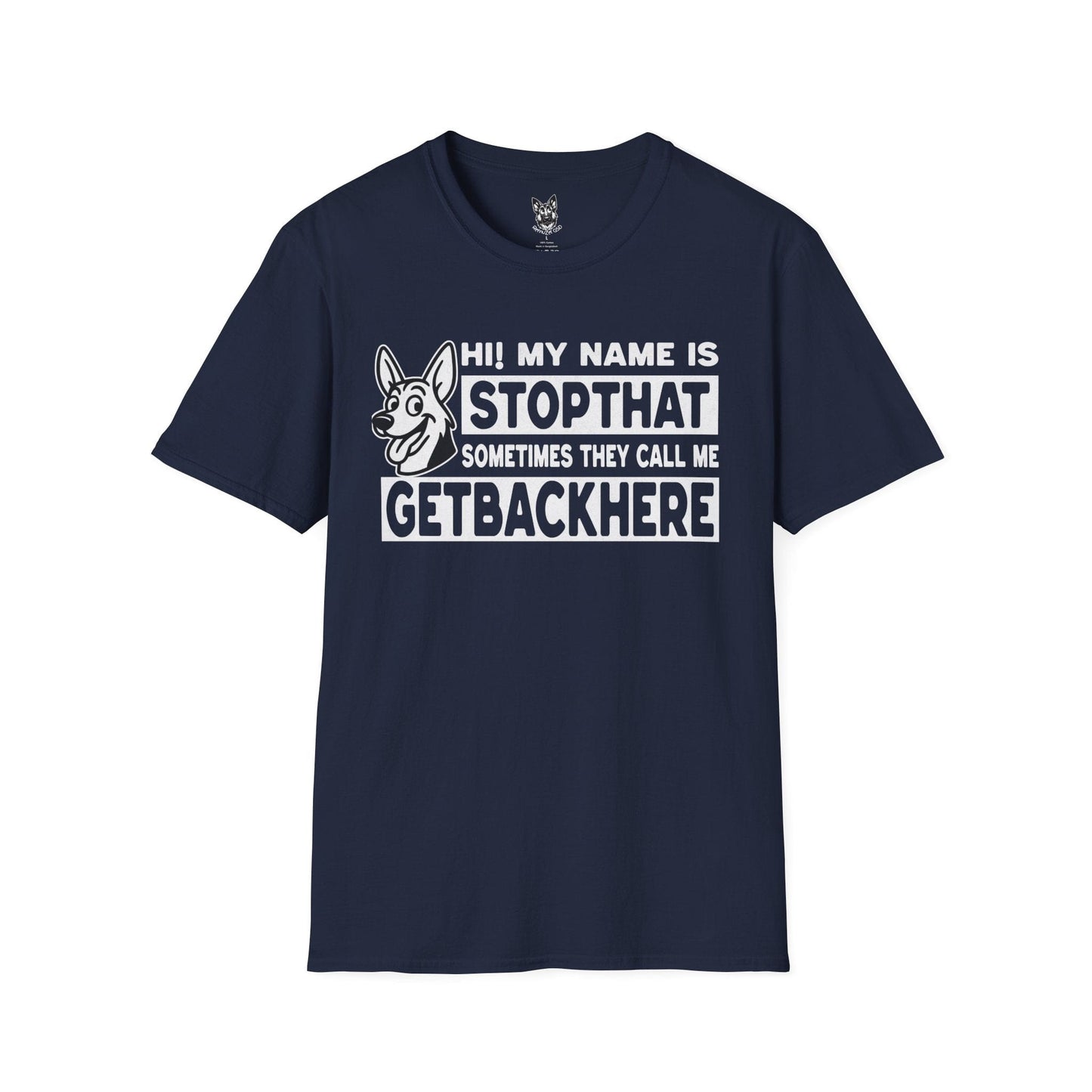 T-Shirt Navy / S STOPTHAT – Funny German Shepherd T-Shirt (UK)