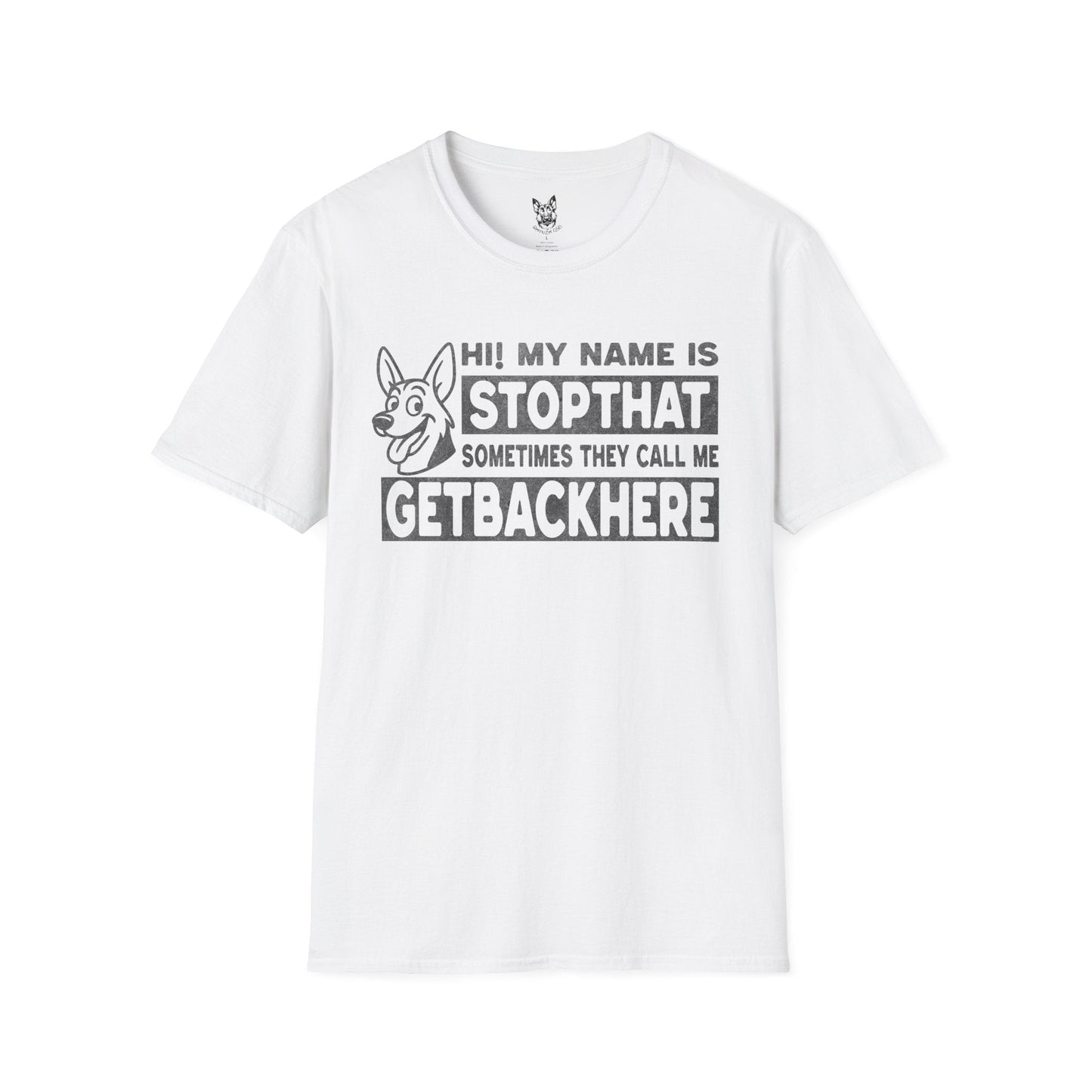 T-Shirt White / S STOPTHAT – Funny German Shepherd T-Shirt (UK)