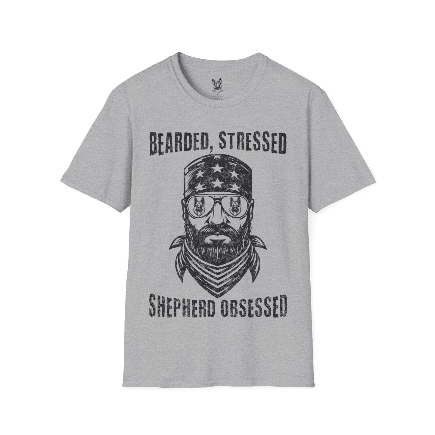 T-Shirt Sport Grey / S Stressed & Shepherd-Obsessed – Relatable German Shepherd T-Shirt (UK)