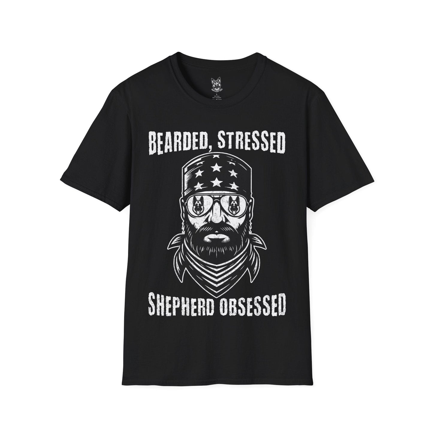 T-Shirt Black / S Stressed & Shepherd-Obsessed – Relatable German Shepherd T-Shirt (UK)