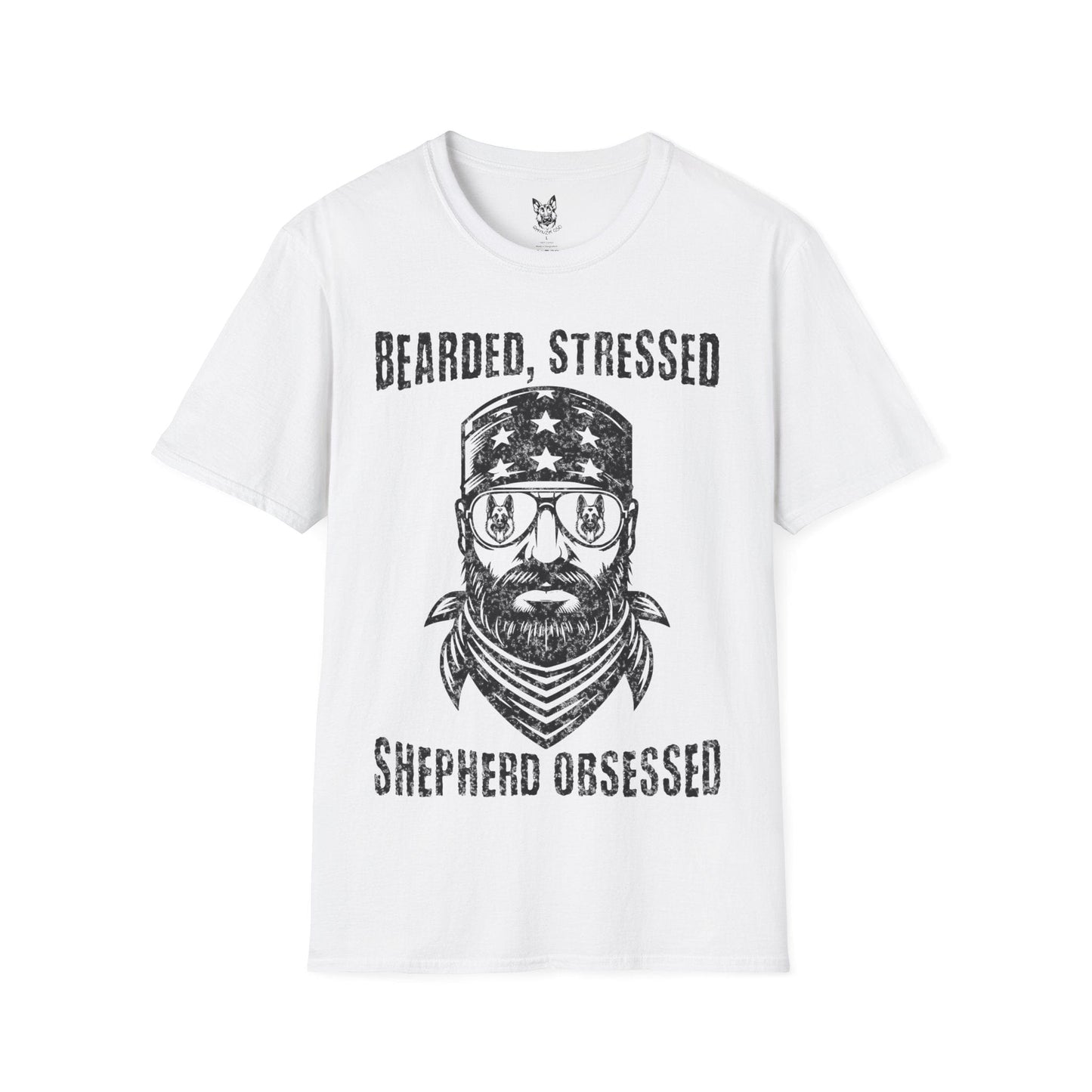 T-Shirt White / S Stressed & Shepherd-Obsessed – Relatable German Shepherd T-Shirt (UK)