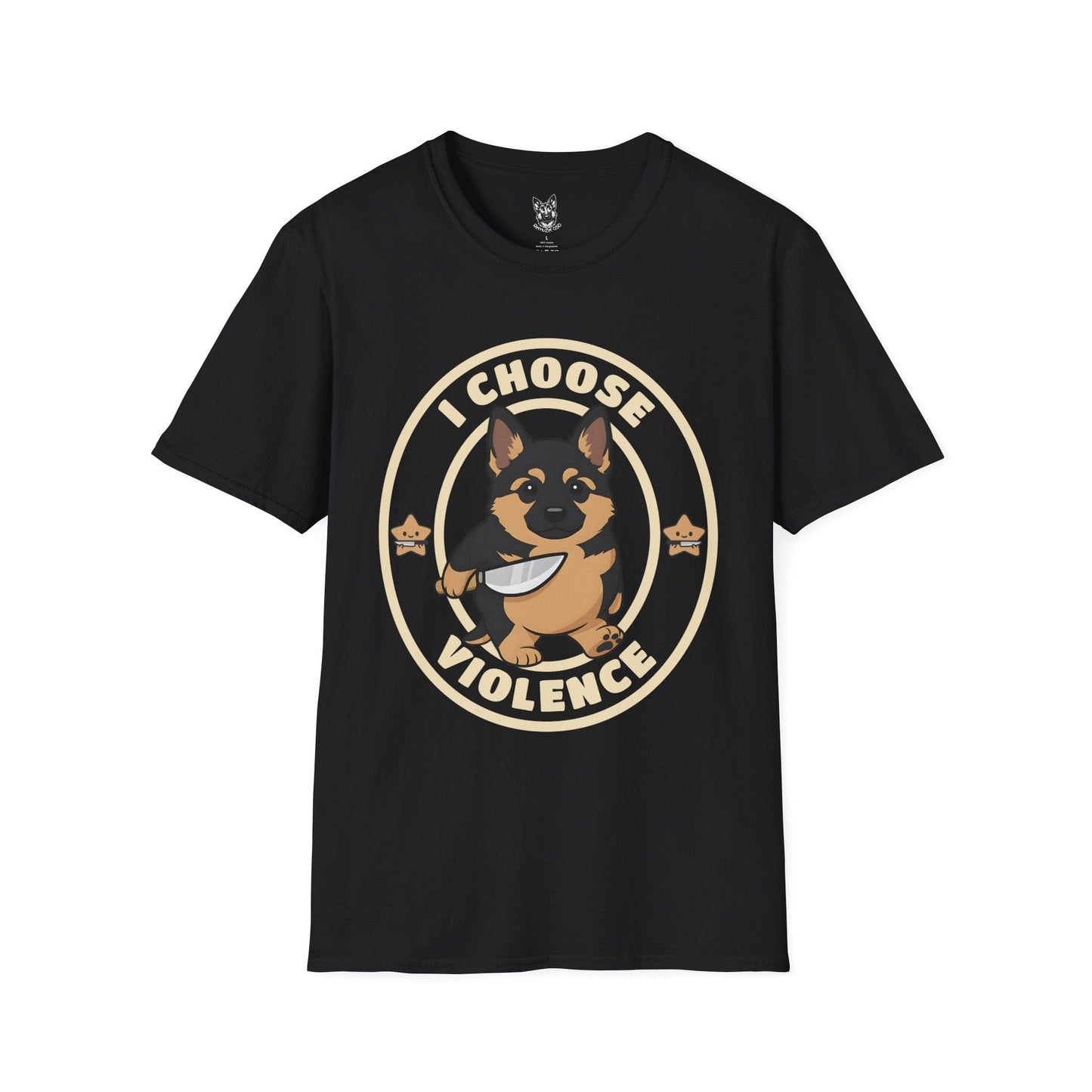 T-Shirt Black / S Tiny Menace Energy – Funny German Shepherd T-Shirt (UK)