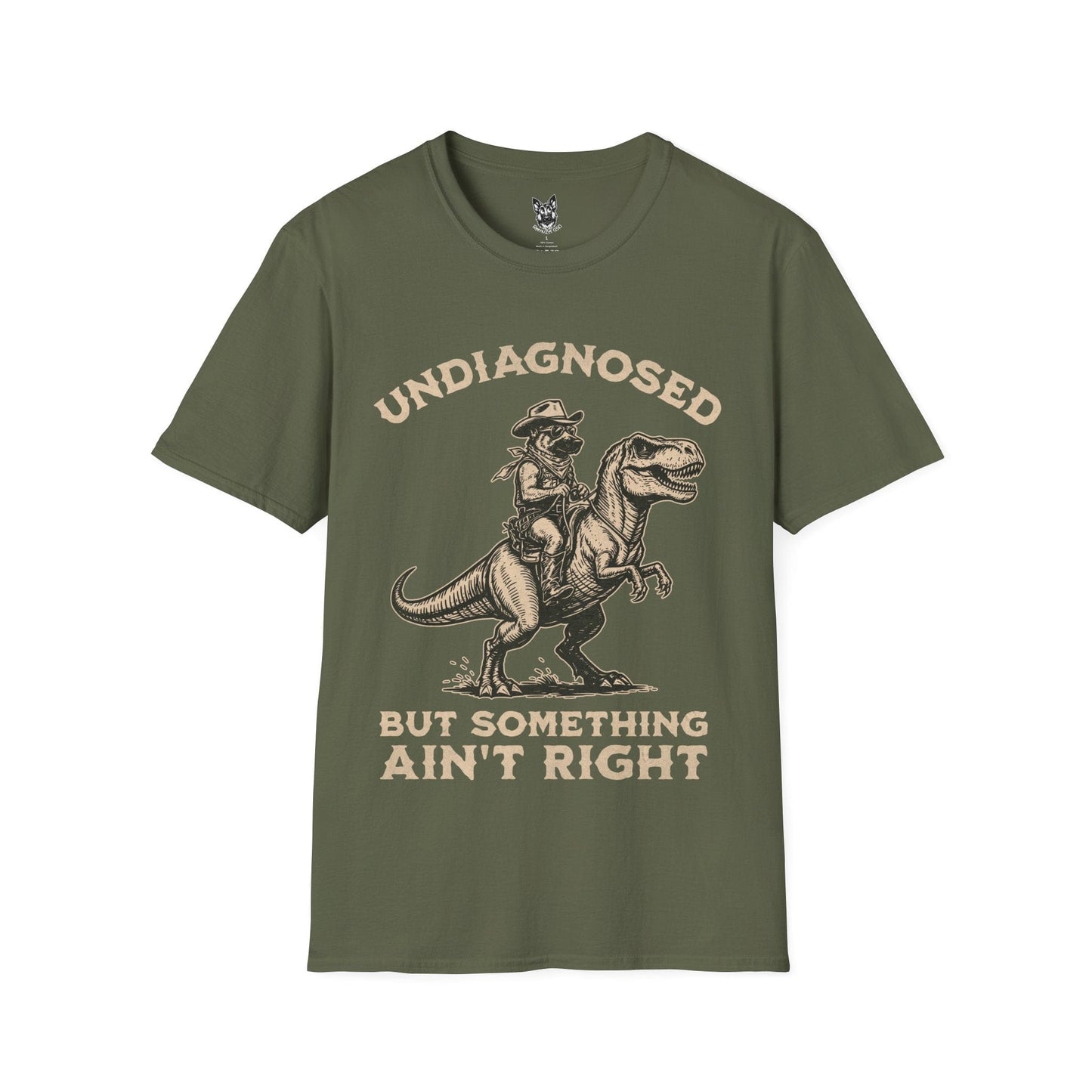 T-Shirt Military Green / S Undiagnosed – Absurd German Shepherd T-Shirt (UK)