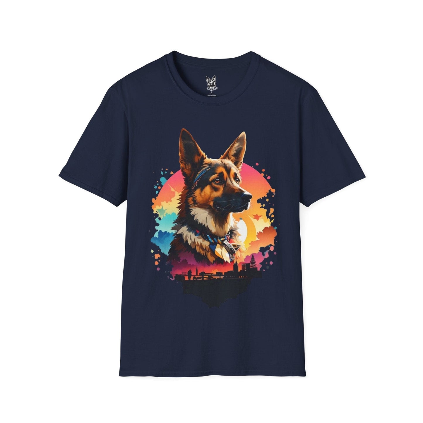 T-Shirt Navy / S Urban Glow – Aesthetic German Shepherd T-Shirt (UK)