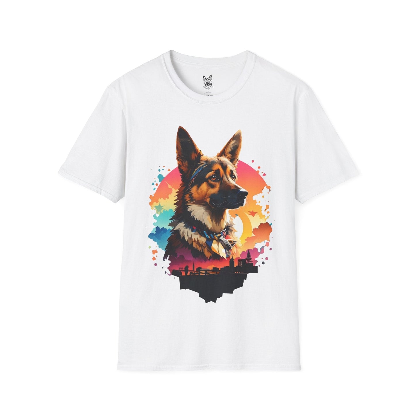 T-Shirt White / S Urban Glow – Aesthetic German Shepherd T-Shirt (UK)
