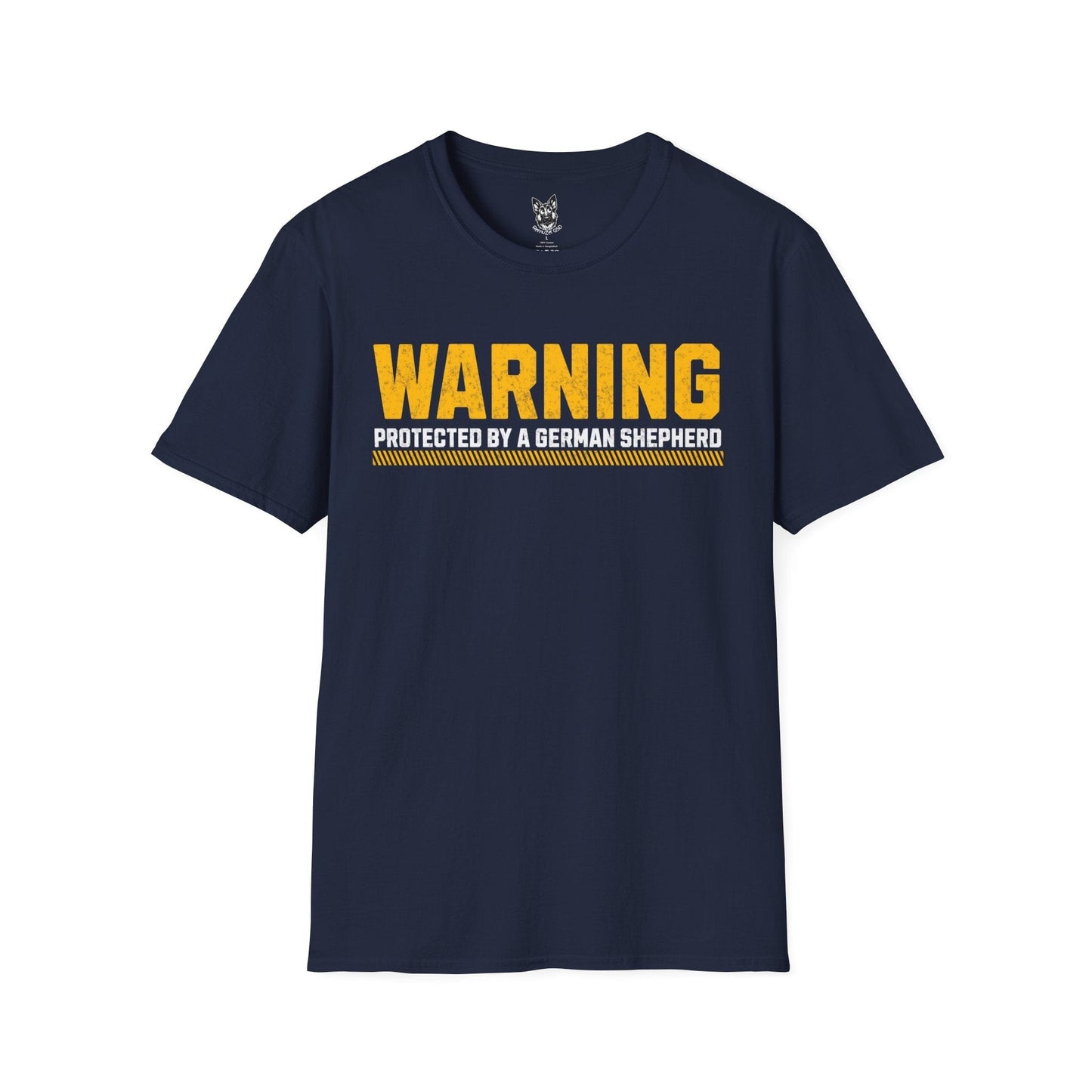 T-Shirt Navy / S Warning: On Duty – Protective German Shepherd T-Shirt (UK)