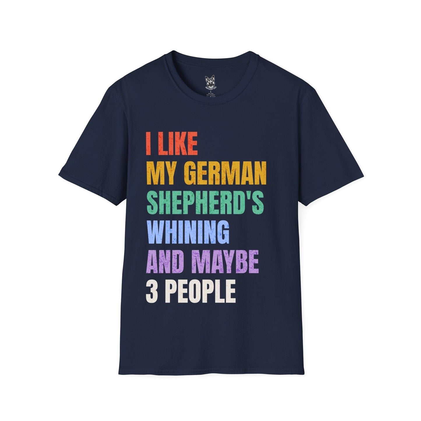 T-Shirt Navy / S Whining Over People – Funny German Shepherd T-Shirt (UK)