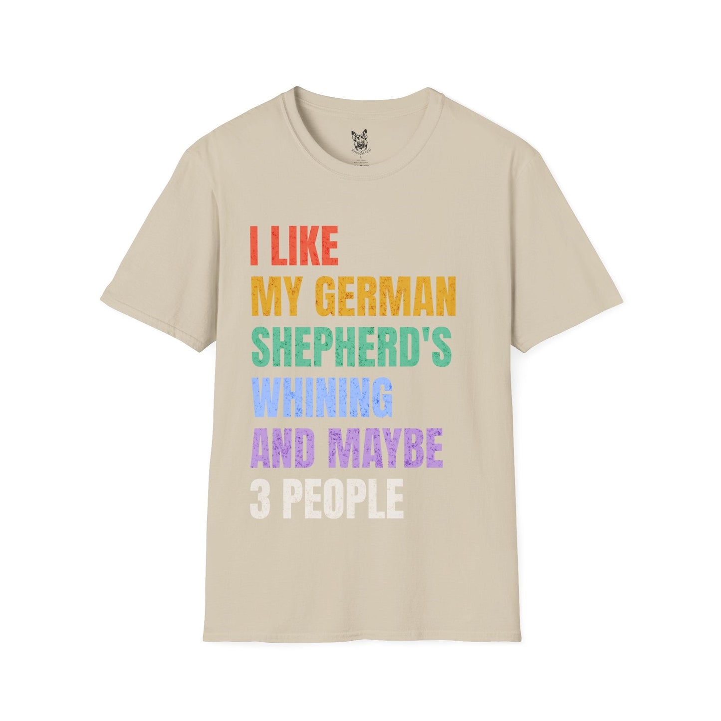 T-Shirt Sand / S Whining Over People – Funny German Shepherd T-Shirt (UK)