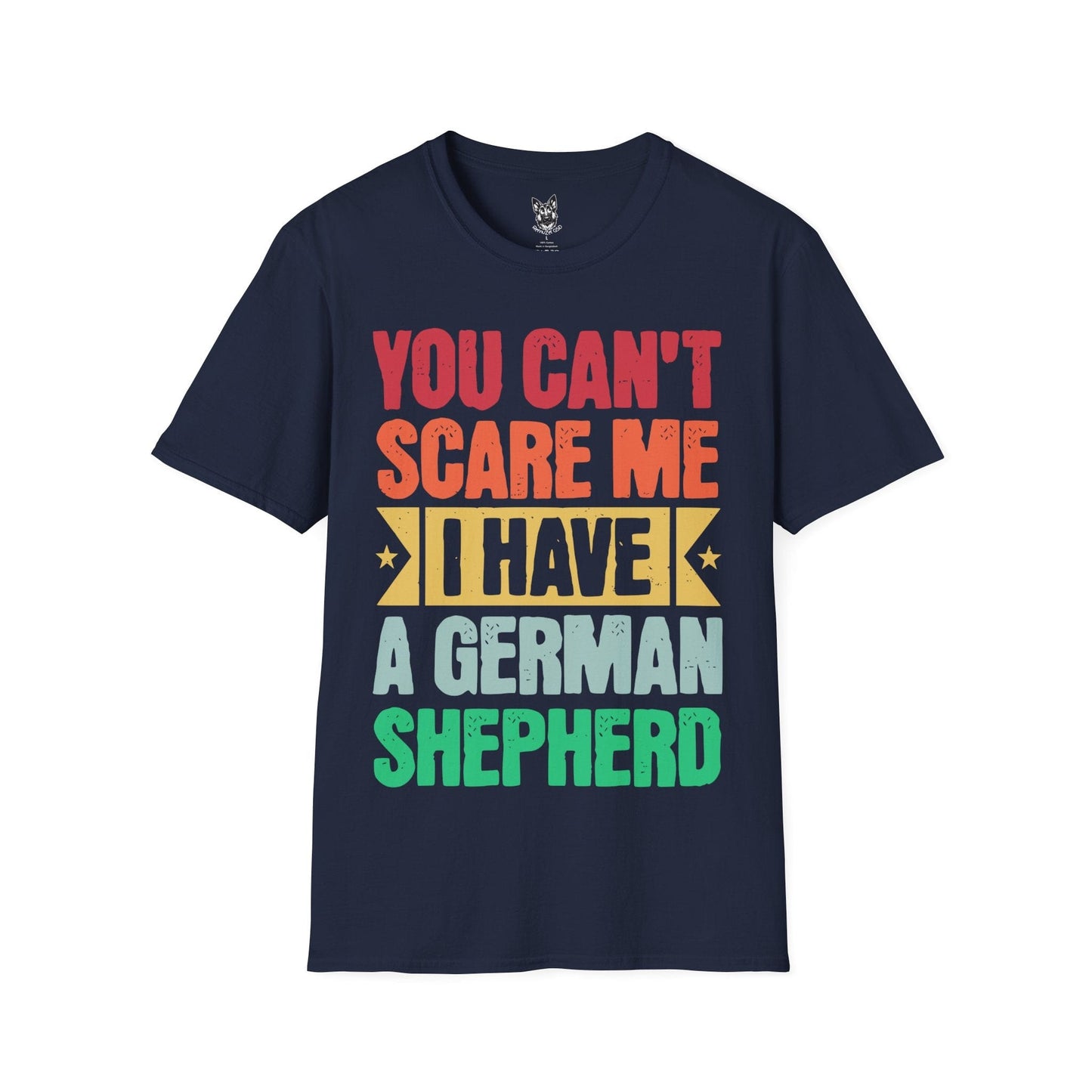 T-Shirt Navy / S You Can’t Scare Me – Fearless German Shepherd T-Shirt (UK)