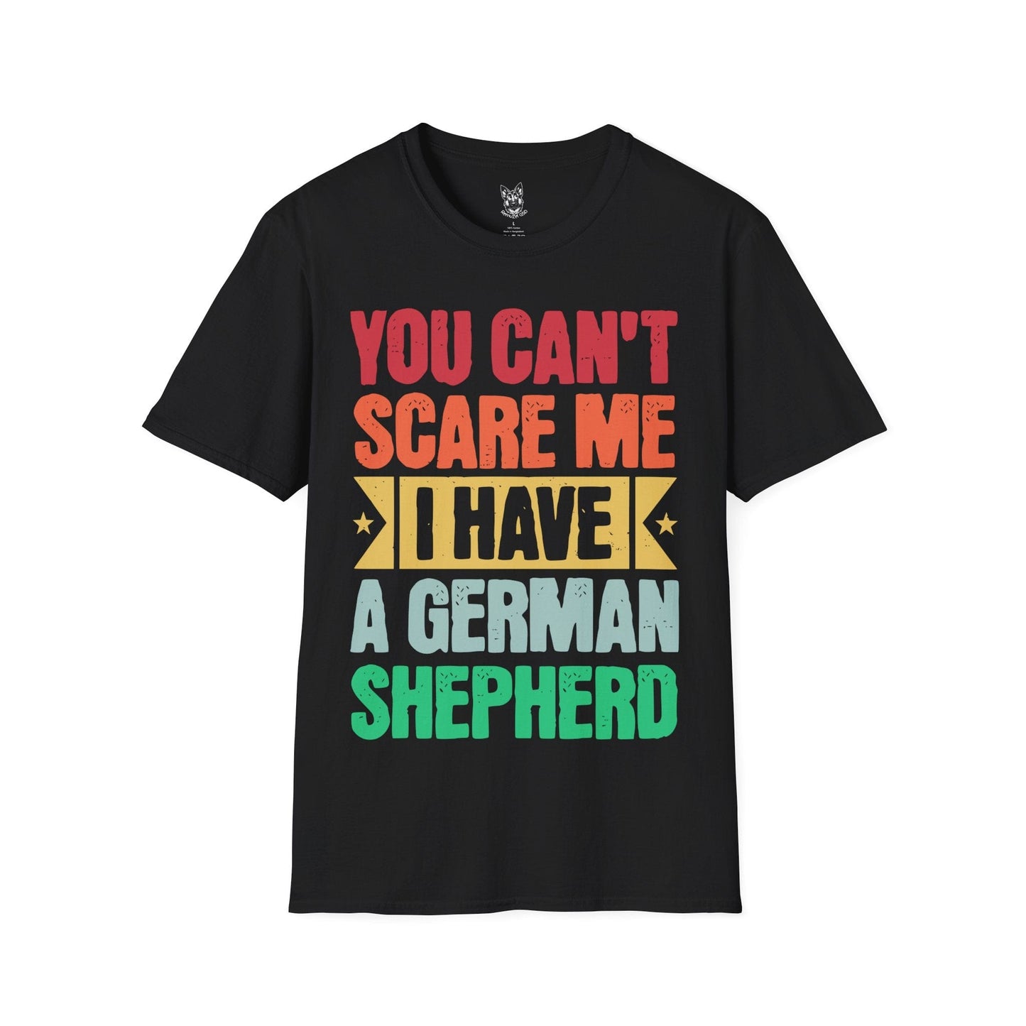 T-Shirt Black / S You Can’t Scare Me – Fearless German Shepherd T-Shirt (UK)
