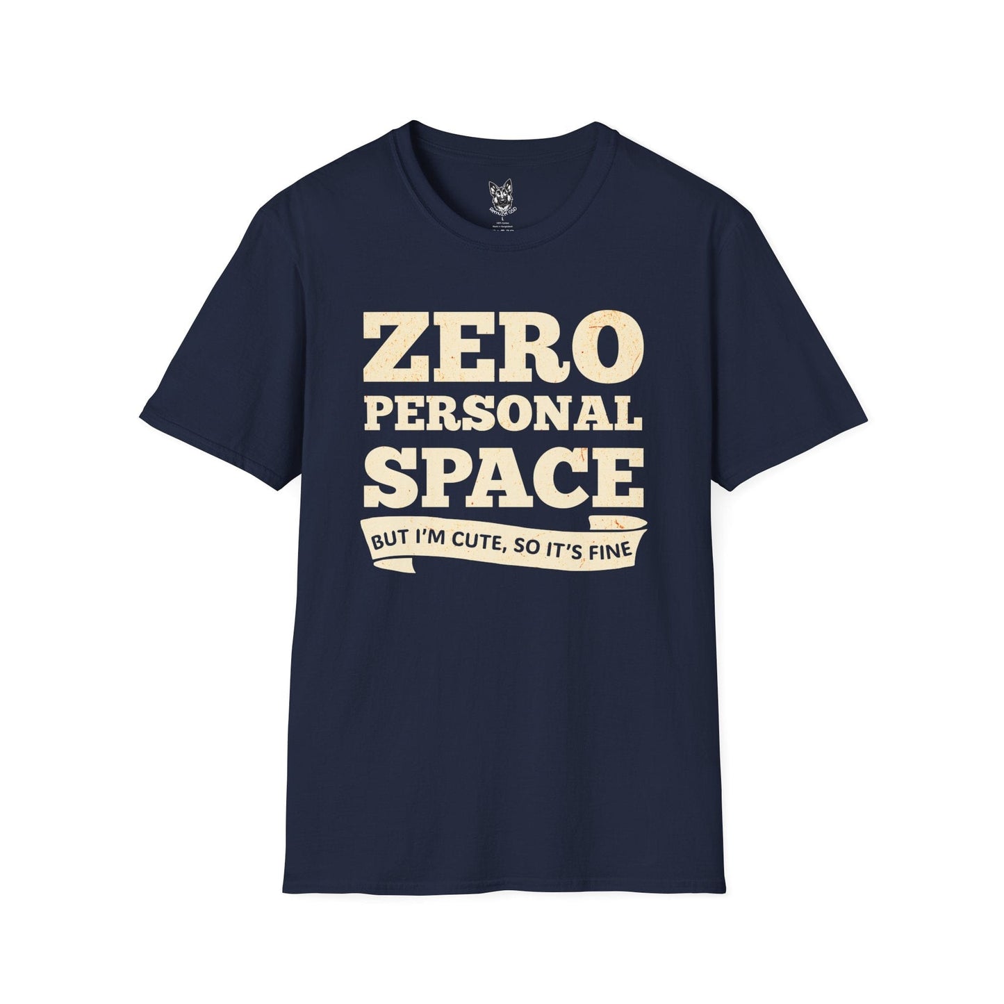 T-Shirt Navy / S Zero Personal Space – Funny German Shepherd T-Shirt (UK)
