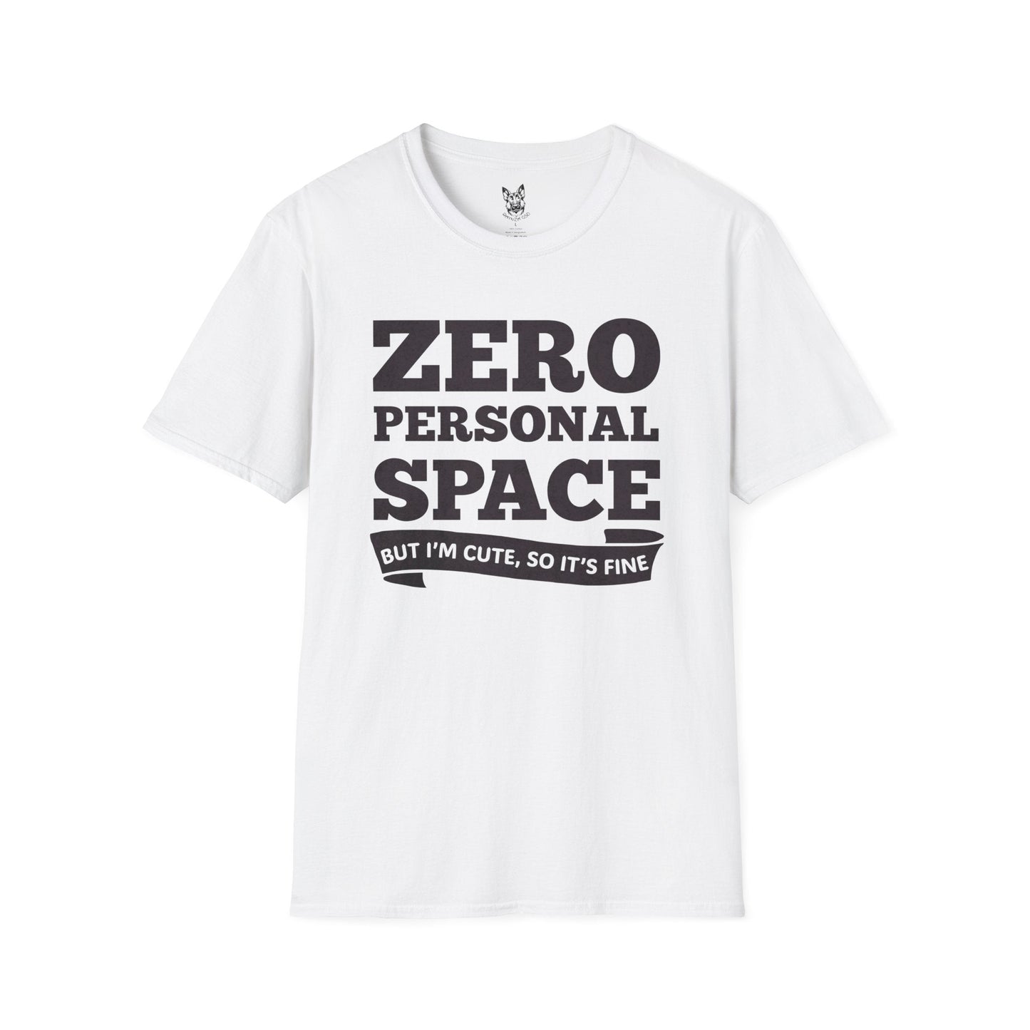 T-Shirt White / S Zero Personal Space – Funny German Shepherd T-Shirt (UK)