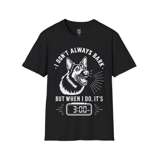 T-Shirt Black / S 3am Barking – Funny German Shepherd T-Shirt (UK)