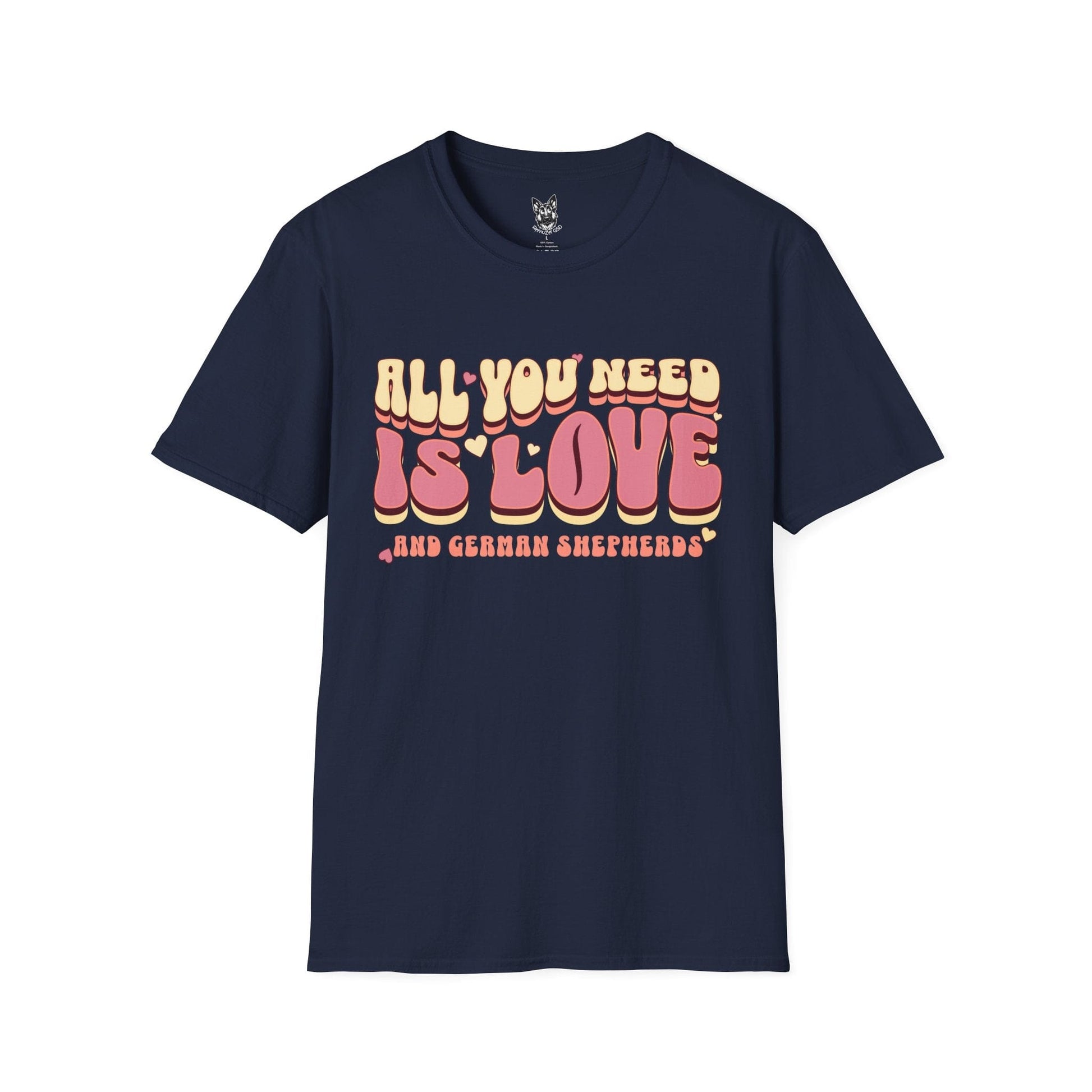 T-Shirt Navy / S All You Need Is Love – Wholesome German Shepherd T-Shirt (UK)