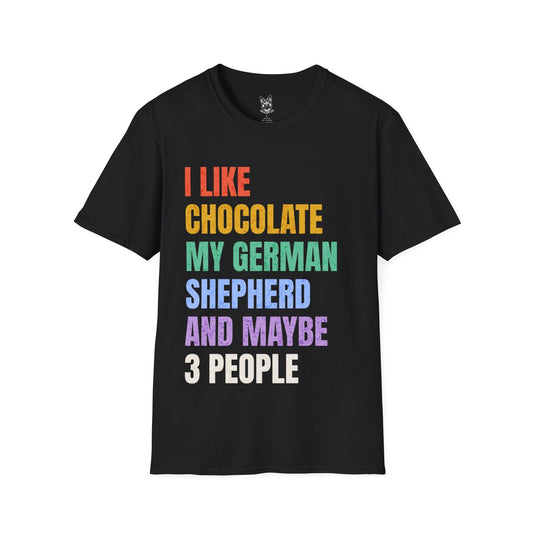 T-Shirt Black / S Chocolate & Shepherds – Funny German Shepherd T-Shirt (UK)