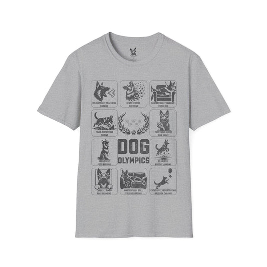 T-Shirt Sport Grey / S Dog Olympics Podium Paws – Funny German Shepherd T-Shirt (UK)
