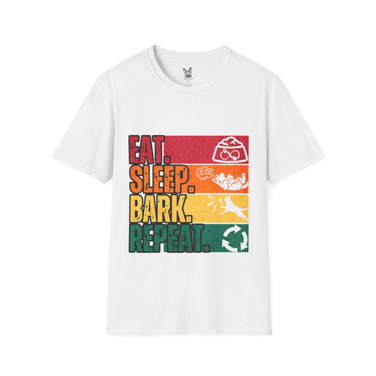 T-Shirt White / S Eat. Sleep. Bark. Repeat. – Relatable German Shepherd T-Shirt (UK)