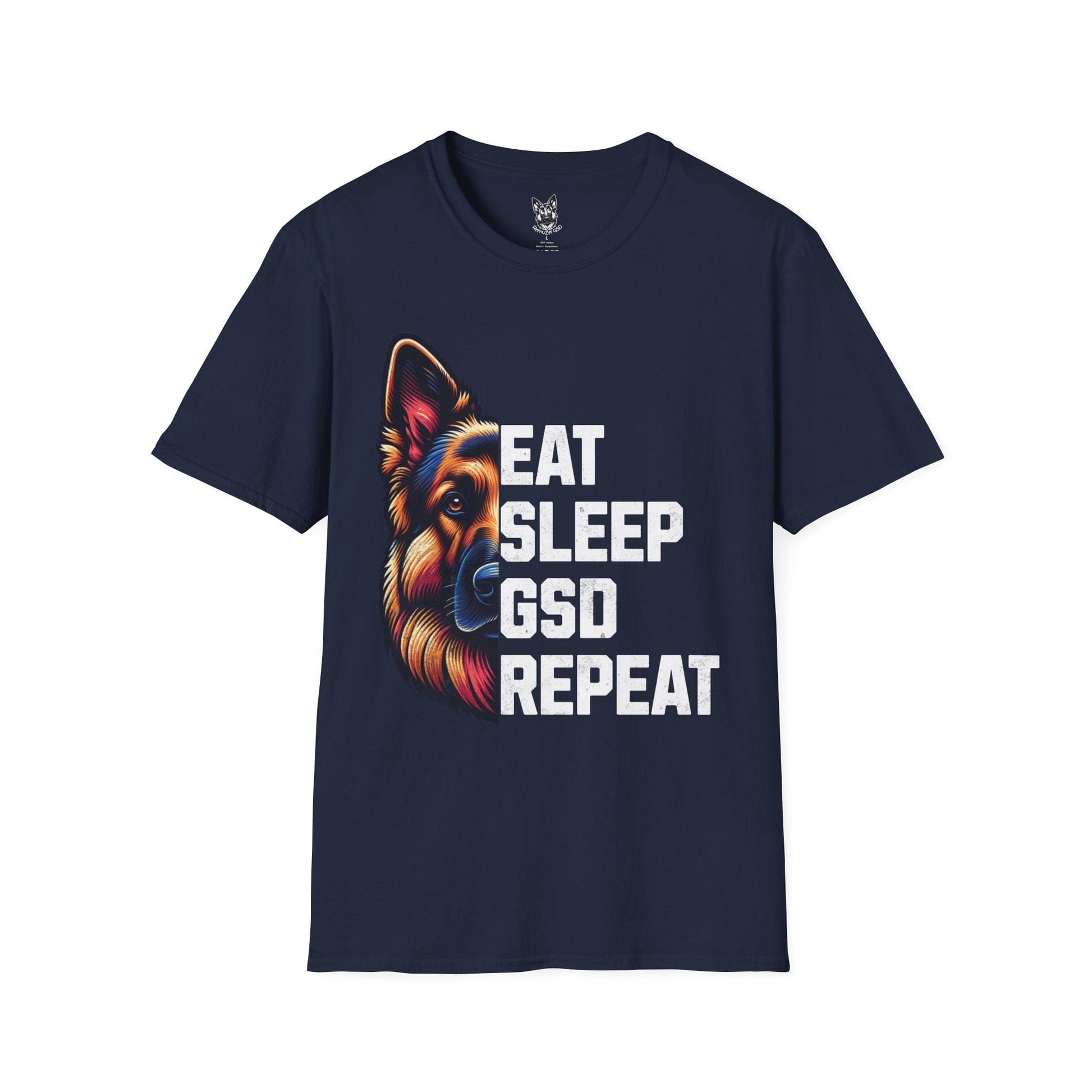 T-Shirt Navy / S Eat. Sleep. GSD. Repeat. – Relatable German Shepherd T-Shirt (UK)