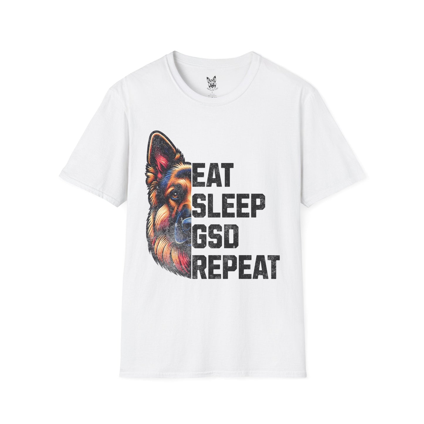 T-Shirt White / S Eat. Sleep. GSD. Repeat. – Relatable German Shepherd T-Shirt (UK)