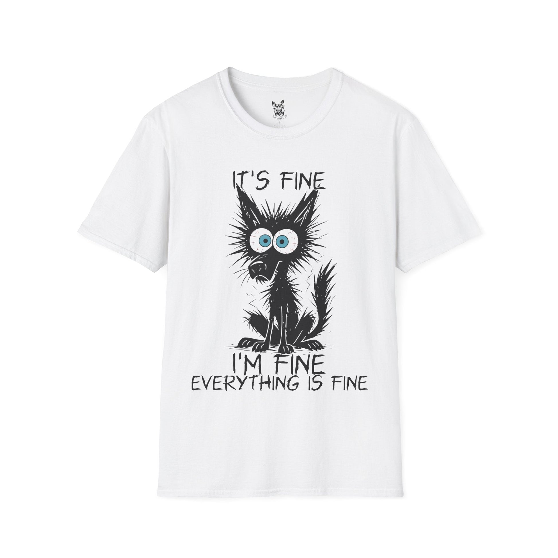 T-Shirt White / S Everything Is Fine-ish – Funny German Shepherd T-Shirt (UK)