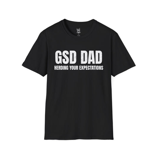 T-Shirt Black / S Expectations, Managed – Funny German Shepherd T-Shirt (UK)