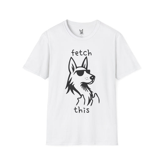 T-Shirt White / S fetch this – Sassy German Shepherd T-Shirt (UK)