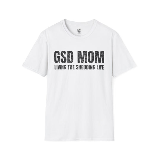 T-Shirt White / S Fur Everywhere, Proud GSD Mom – Funny German Shepherd T-Shirt (UK)