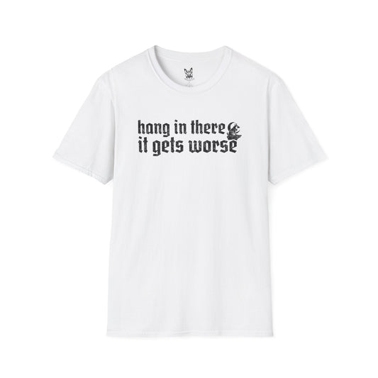 T-Shirt White / S hang in there – Funny German Shepherd T-Shirt (UK)