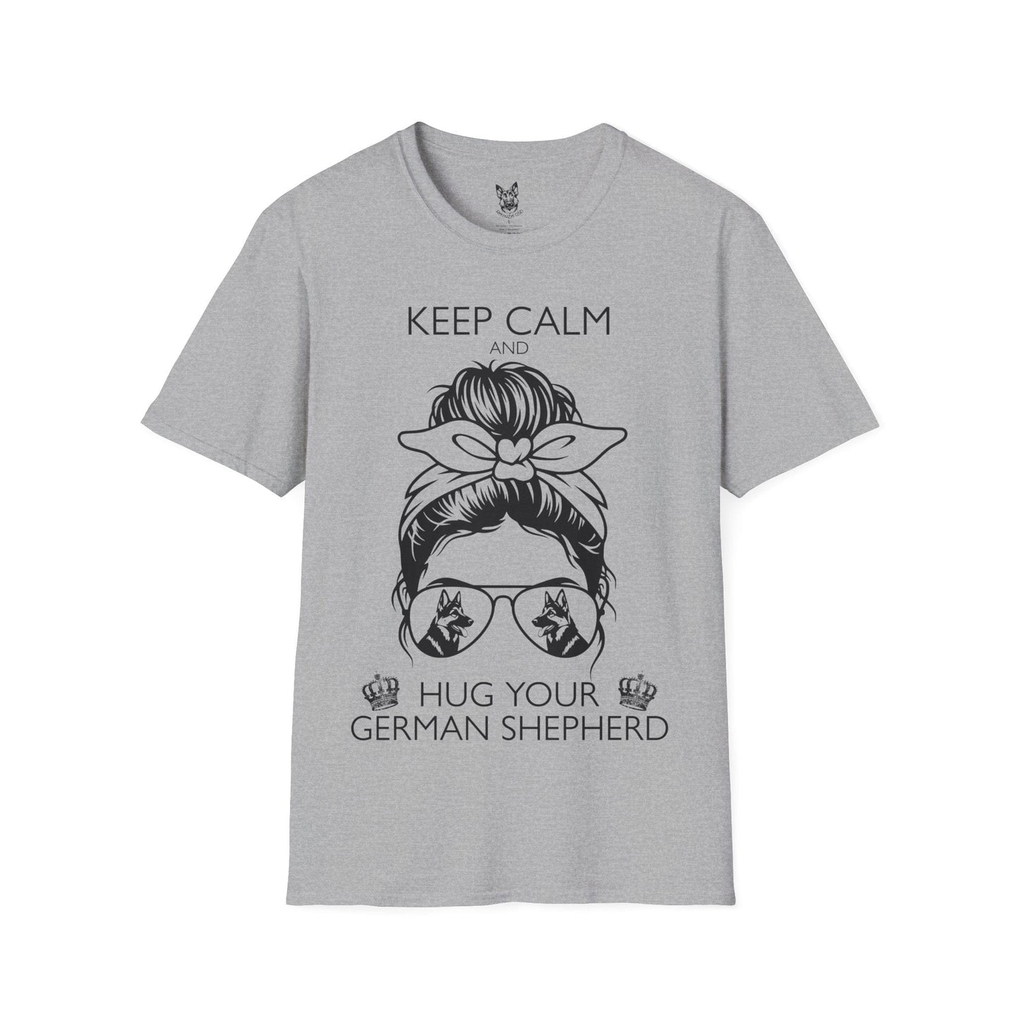T-Shirt Sport Grey / S Hug-First Policy – Cute German Shepherd T-Shirt (UK)