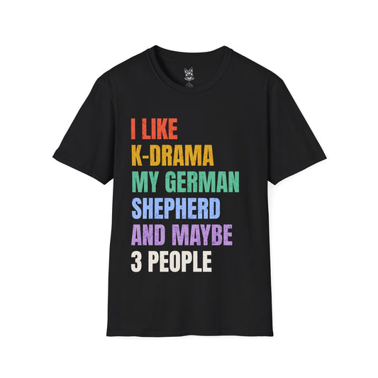 T-Shirt Black / S K-Drama & Shepherds – Funny German Shepherd T-Shirt (UK)