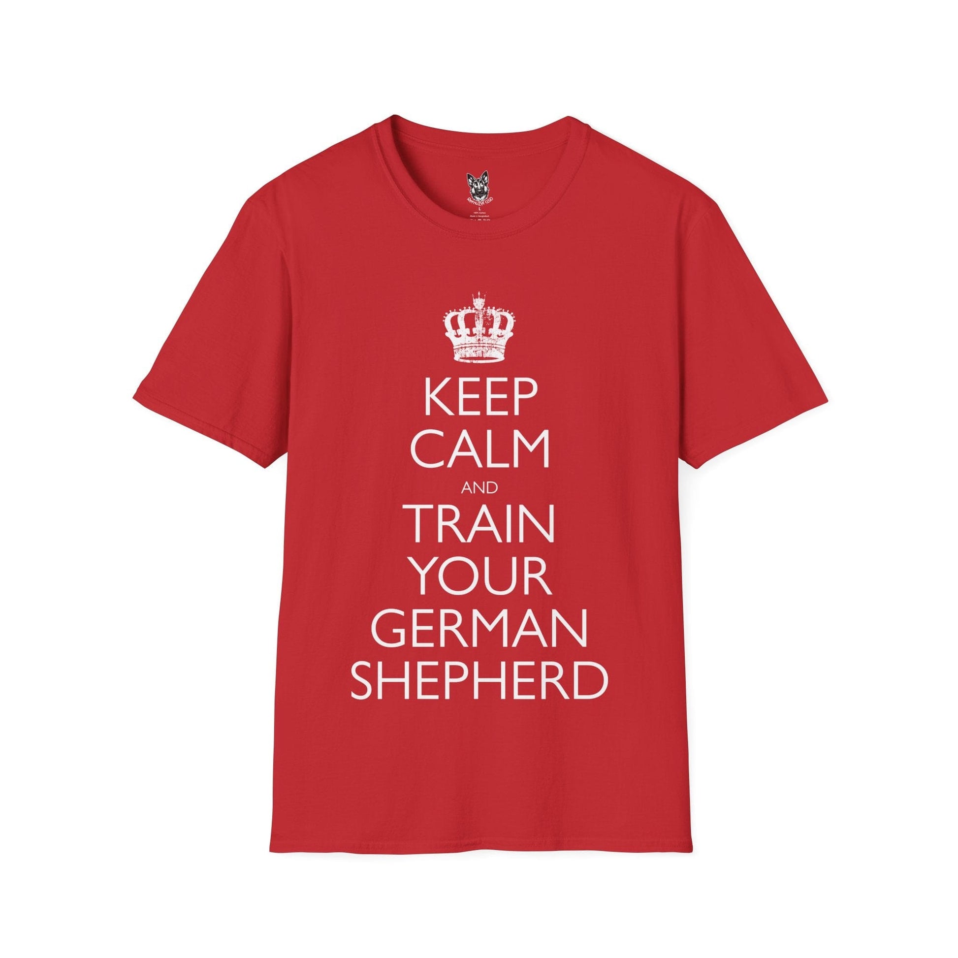 T-Shirt Red / S Keep Calm and Train – Proud German Shepherd T-Shirt (UK)